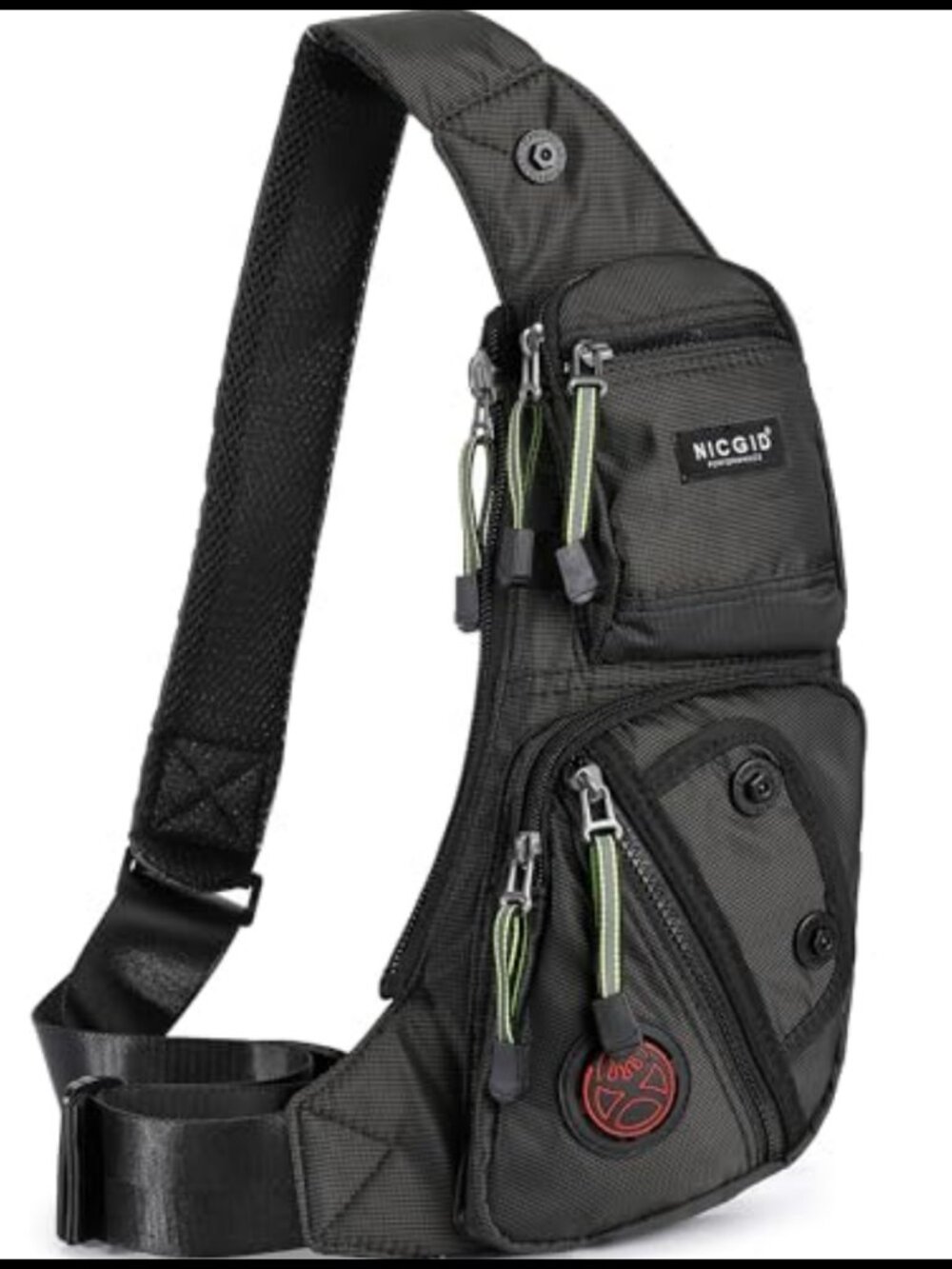 Nylon Sling Bag Chest Shoulder Backpack Crossbody Daypack Water Resistant